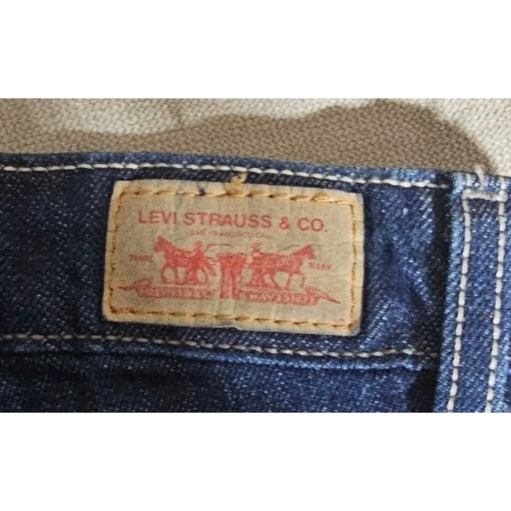 Levis 524 Too Superlow Jeans Dark Wash Slim Straight Denim Womens 15 Medium - Picture 5 of 11